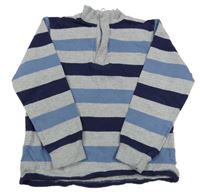 Sivo-tmavomodro-modrá pruhovaná mikina M&Co.