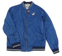 Modrý šusťákový bomber s nápisem Scotch&Soda 