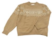 Béžový svetr s nápisem H&M