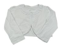 Biele bavlnené bolerko s čipkou