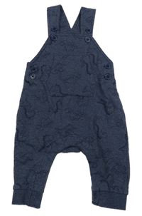 Tmavomodré laclové teláky s dinosaurami Dopodopo