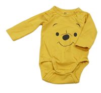 Okrové body s medvídkem Pú H&M 