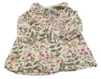 Smotanové menšestrové šaty s kvetmi So Cute