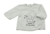 Biela zamatová zavinovací mikina s hviezdičkami Ergee