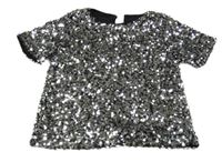 Strieborná flitrová blúzka George