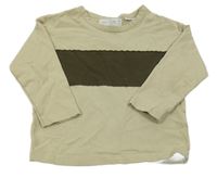 Béžovo-hnedá mikina Zara