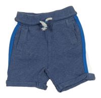 Tmavomodré teplákové kraťasy s prúžkami Mothercare