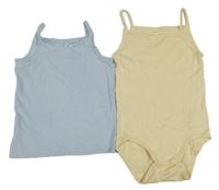 2set - Žlté body + svetlomodrá košieľka 
