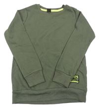 Khaki rebrovaná mikina Y.F.K.
