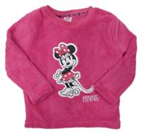 Fuchsiové plyšové pyžamové triko s Minnie Disney + Primark 