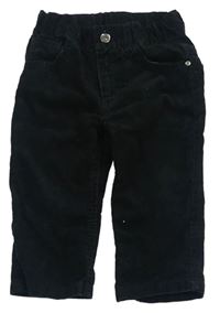 Čierne sametovo/manšestrové nohavice H&M