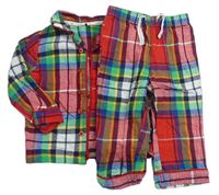Farebné kockované flanelové pyžama George