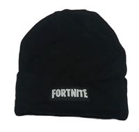 Čierna pletená čapica s Fortnite