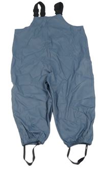 Tmavomodrošedé nepromokavé laclové kalhoty