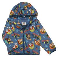 Tmavomodrá šusťáková podzimní bunda s PAW PATROL a kapucí nickelodeon