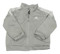Svetlošedá -biela prepínaci športová mikina Adidas