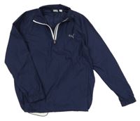 Tmavomodrá šušťáková funkčná bunda bunda s logom zn. PUMA