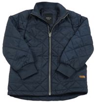 Tmavomodrá prošívaná šusťáková zateplená bunda name it.