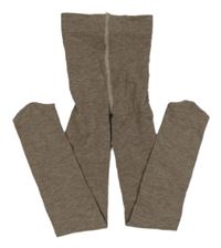 Kávové melírované pančuchy H&M