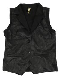 Čierna vzorovaná potiahnuté á vesta coolcat