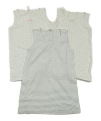 3x - Košilka s mašličkou - 2x - bílá puntíkatá, 1x-  bílo/modrá pruhovaná YIGGA