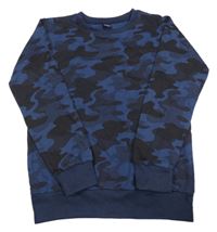 Tmavomodro-čierna army mikina Y.F.K.