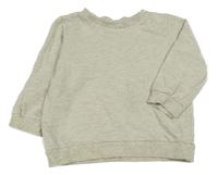 Svetlošedá -smotanová melírovaná mikina H&M