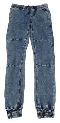 Modré plísňové cuff teplákové rifle GARCIA JEANS