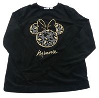 Černá plyšová pyžamová mikina s Minnie Primark