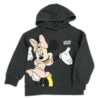 Antracitová mikina s Minnie a kapucí Primark