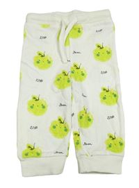 Biele ľahké tepláky s jablky Topomini