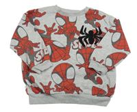 Sivá melírovaná mikina so Spidermanem Marvel