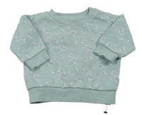 Světlezelená květovaná mikina Primark