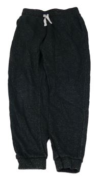 Čierne melírované trblietavé tepláky