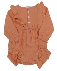 Korálové mušelínové body s volánky