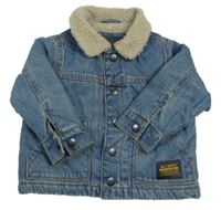 Modrá riflová zateplená bunda Next