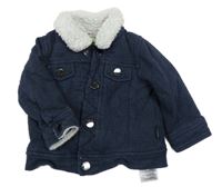 Tmavomodrá zateplená prepínaci mikina s beránkem Baker