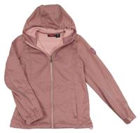 Starorůžová melírovaná softshellová funkční bunda s kapucí Active Touch
