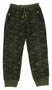 Khaki-černé army tepláky F&F