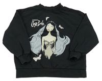 Čierna mikina s Mrtvou nevěstou Tima Burtona