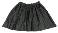 Čierna plisovaná koženková sukňa Page One Young