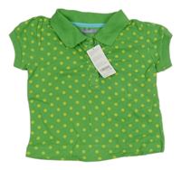 Nové - Zelené puntíkaté polo tričko Hema