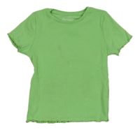 Zelené rebrované tričko Primark