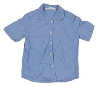 Modrá melírovaná košile H&M