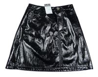 Nové - Čierna koženková sukňa Primark