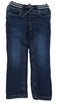 Tmavomodré teplákové rifle s úpletovým pasom C&A