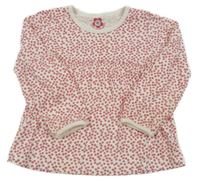 Smetanovo-červené květované triko George