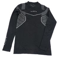 Čierne spodné funkčné tričko Kipsta