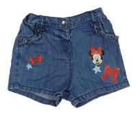 Modré riflové kraťasy s Minnie George