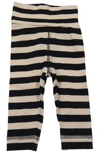Béžovo-černé pruhované lehké tepláky H&M